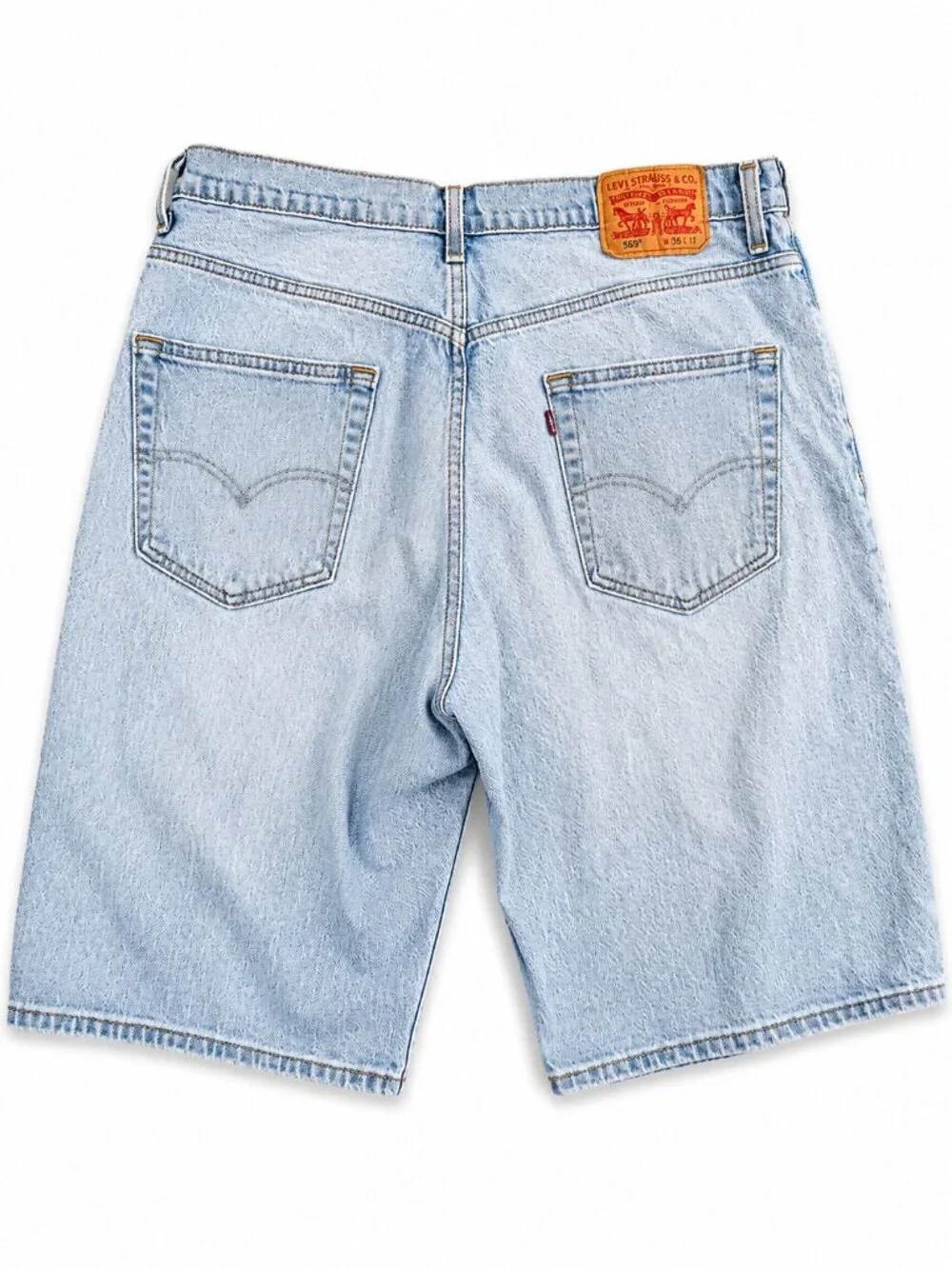 Levi’s 569 Loose Fit Jorts Men’s 36 Light Wash Baggy Y2K Denim Shorts EUC - Picture 1 of 5